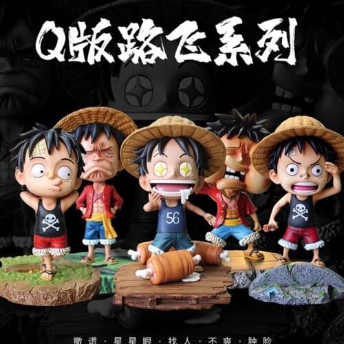 5 TYPES Anime One Piece Figures Luffy Figure Monkey D. Luffy Action Figure Collection Ornament Figurine Kawaii Kid Toy Gift 15CM