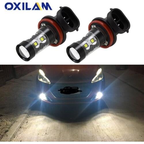 2Pcs H10 LED Lamp Car Fog Lights for Peugeot 407 206 207 307 308 2008 3008 H8 H11 Led Bulb PSX24W H3 HB4 Auto Driving Lamp DRL