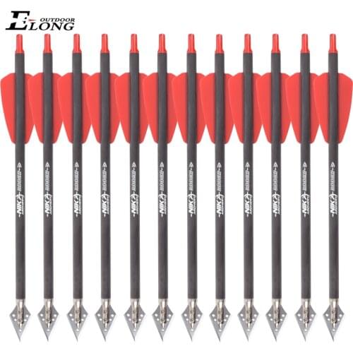 3/6 PCS Archery Crossbow Bolts 7.5 Inch R9 Carbon Arrows Fits for Pistol Crossbow 50-80 LBS Outdoor Shooting