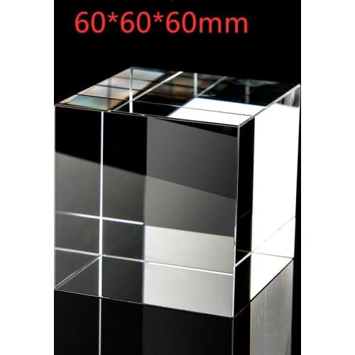 60*60*60mm Four-sided crystal cube artificial crystal creative rainbow children photo for sale