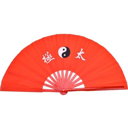 Red Rib Natural Bamboo Tai Chi Fan Kung Fu Fan Performance Fan Suitable For Tai Chi Training Dance