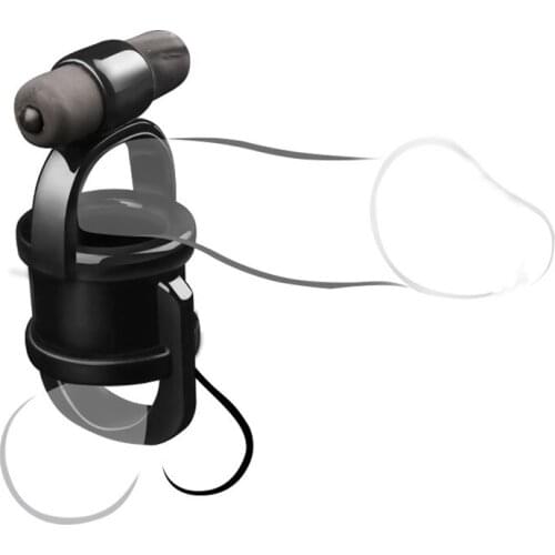 10 Frequency Vibrating Barrel Shape Penis Ring Cock Ring Sex Toys for Men Penis Exercise Extend Erection Time Delay Ejaculation