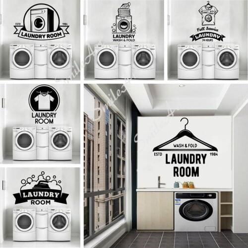 Hot laundry room Self Adhesive Vinyl Waterproof Wall Art Decal For Kids Rooms Decoration Removable Decor Wall Decals