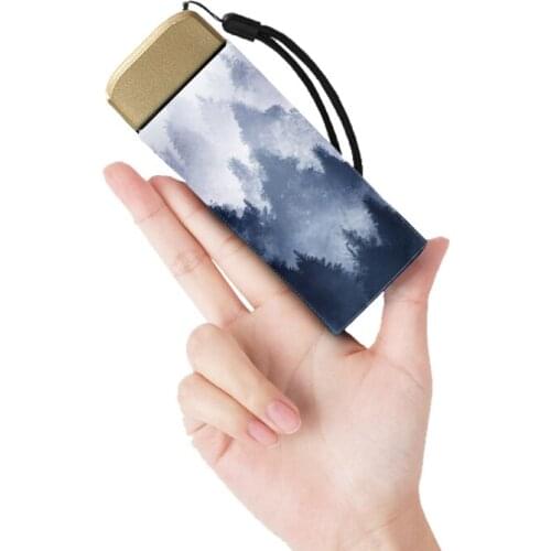 Mini Pocket Umbrella Women Sun UV Protection Five Folding Rain Ultra Light Small Mini Portable Quality Korea Ladies Parasol A6A