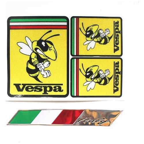 Motorcycle Waterproof Reflective Emblem Bee Fender Bibs tank decal sticker for PIAGGIO VESPA