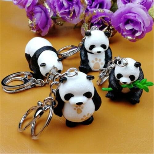 High quality 2019 new Panda keychain new cute Panda keychain for bag car keychain tourism souvenir gifts