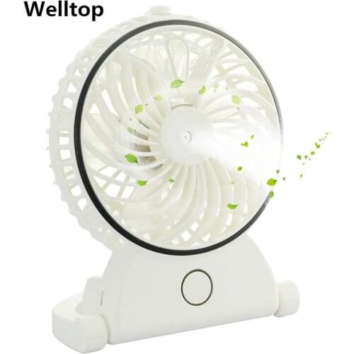 Welltop Portable Desktop Humidifier Fans Mini Handheld Fans USB Rechargeable Cooling Misting Fan Personal Cooling Humidifier