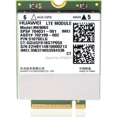 Unlocked Hua.wei ME906E 4G LTE Module GPS HSPA+GPRS NGFF Wireless 3G WWAN card for Ultrabook Laptop Venue 11 Pro