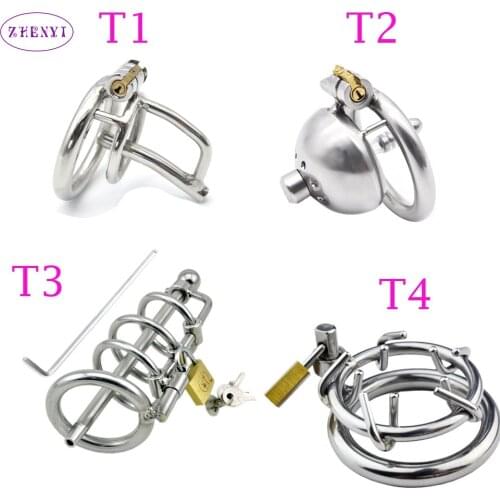 Stainless Steel Chastity Belt Male Chastity Device Lock Metal Spikes Penis Lock Chastity Cage Ring Sex Toys Shop For Men