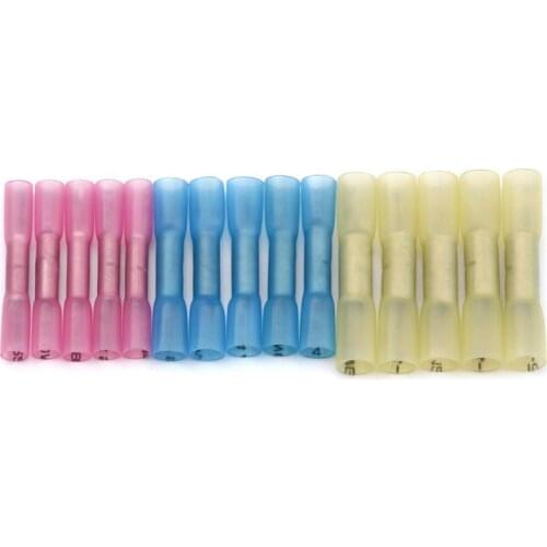 120PCS Heat Shrink Terminals Insulated Waterproof Seal Butt Electrical Cable Wire Connectors Crimp Terminals Kit