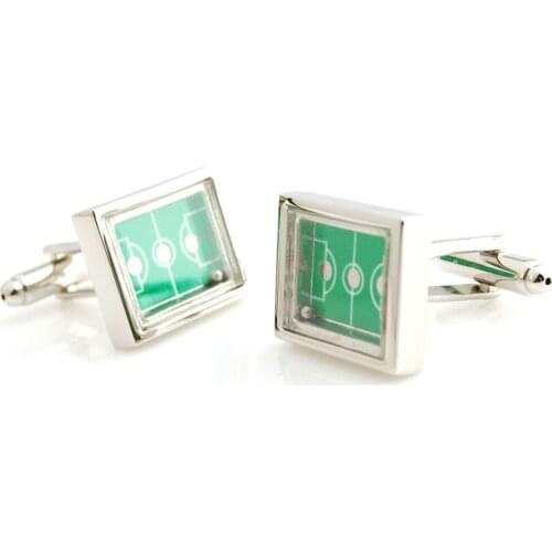 YH-1860 Football Sports , Maze, Gambling Roulette Wheel Cufflink - Factory Direct Wholesale