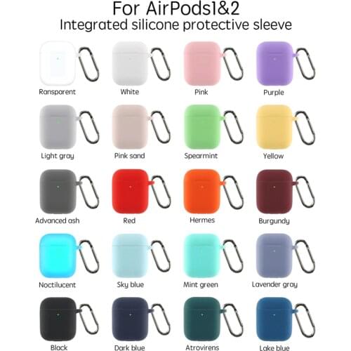 For AirPods 1 2 Case lntegrated silicone protective sleeve For airpods 2 Headphone Protective Cover accessories Anti-lost