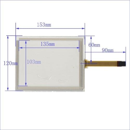 ZhiYuSun New 6.4 Inch Touch Screen 153mm*120mm 153*120 commercial use TR4-064F 04 for gps touch on PA064DS1 display