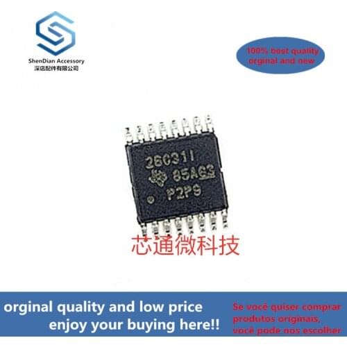 10pcs 100% orginal new AM26C31IPWR SILK-SCREEN 26C31I TSSOP-16 QUADRUPLE DIFFERENTIAL LINE DRIVER (can work perfect)