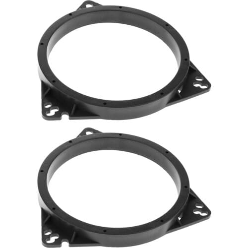 2Pieces 6.5 Inch Black Plastic Speaker Adapter Bracket Ring for Toyota Nissan Durable Hard Plastic Construction