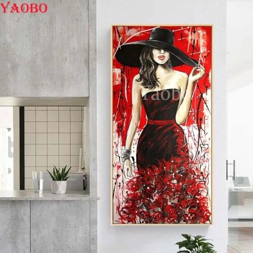 Fashion Beauty 5d diy diamond painting rhinestone full square round drill diamond embroidery Modern Abstract Art Diamonds Mosaic