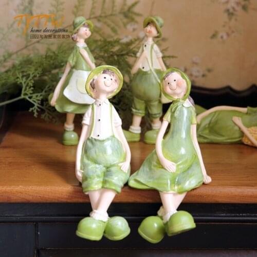 American Country Forest Sunshine Green Life Couple Series Wedding Gifts Home Decoration Crafts Doll Decoration Resin