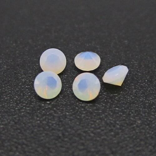 Free Shipping 500pcs 1.0-2.5mm Round Cut Opal White Nano Stone 5A Quality Nano Synthetic Gems Beads For Wax Casting Jewelry