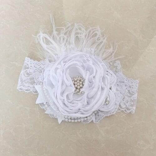Free Shipping White Couture Holiday Headband Kids Hair Accessories Photo Prop