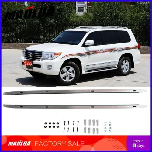 High quality silver color aluminium alloy side rail bar roof rack for Land Cruiser 200 LC200 2008 09 10 11 12 13 14 15 16 17 18