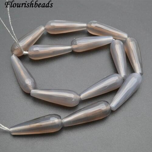 10X30mm Faceted Gray Color Agate Long Drop Stone Loose Beads 5 strands per lot Jewelry making
