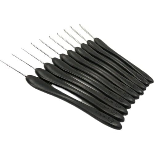 Wooden handle crochet hook Ebony precision polishing needle full set household Non-slip weaving tools