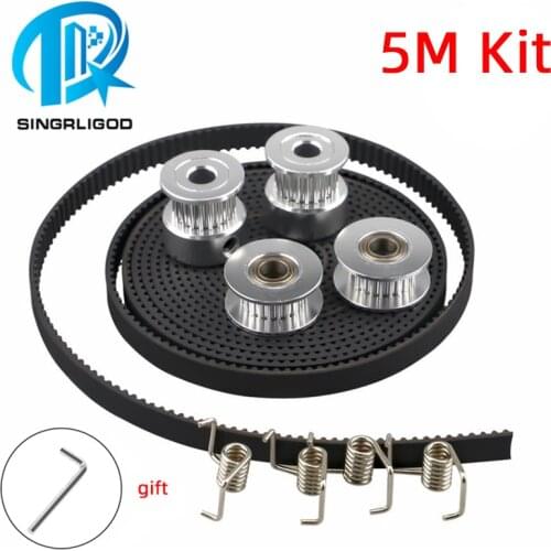 3D Printer Parts 5M Gt2 Timing Belt 6mm Wide Replacement Kit Accessories Screws Idlers Tool Parts For I3 3D printer kit