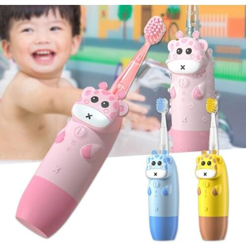 Children Electric Toothbrush Clean teeth Cute Cartoon Animals Shape Portable Colorful Waterproof Automatic Toothbrush NN NN