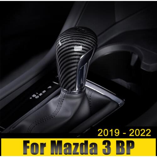 For Mazda 3 Axela 2019 2020 Car Gear Head Shift Knob Cover Gear Shift Handle Trim Sticker Accessories