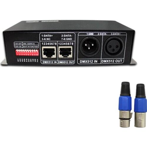 DMX decoder 3 channel DMX512 DC12-24V RGB led Controller For Led Strip Led Tube Stage Lighting Project