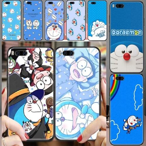 Doraemon Cartoon Cute Phone case For Xiaomi Mi Max Note 3 A2 A3 8 9 9T 10 Lite Pro Ultra black tpu hoesjes art back trend bumper