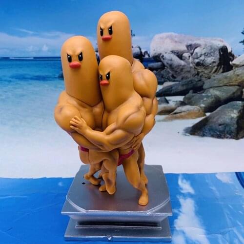 Kawaii Three Gopher Brothers Japan Anime Action Figure PVC Toys GK Muscle Man Doll Room Decor Ornaments Collection Gift for Boys