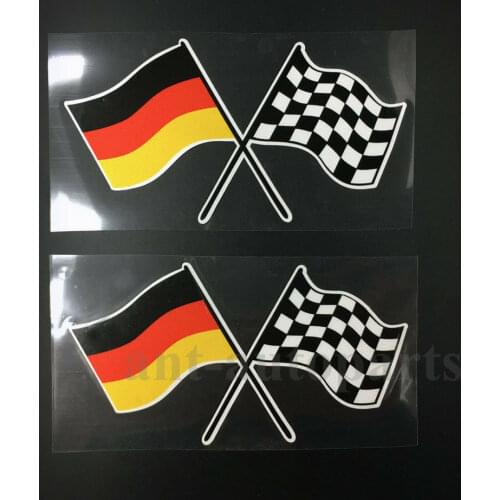 2pcs Germany Flag Auto Car Trunk Emblem Badge Decal Sticker Motorcyle Oil Tank