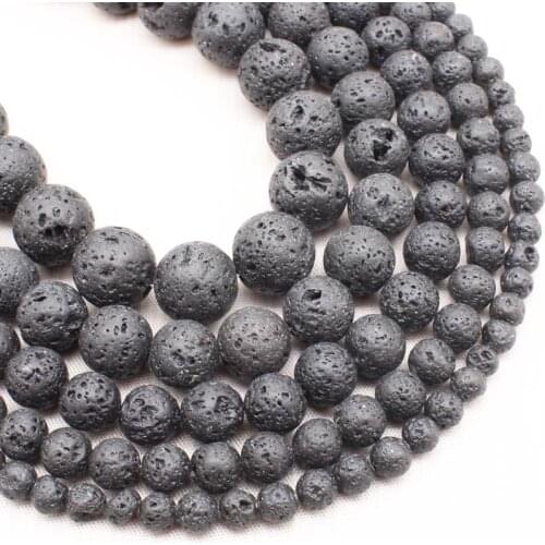 Rough Surface Black Volcanic Lave Stone 6,8,10,12,14mm Round Loose beads 15" , we provide mixed wholesale for all items