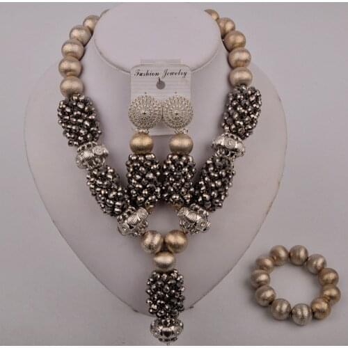 Crystal Beads Nigerian Wedding Jewelry Sets African Beads Jewelry Sets for Women