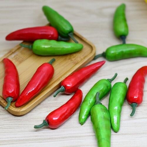 Simulated Red Pepper Plastic Fake Chili Photography Props Photo Background Items Shoot Backdrops Decoration for Food Vegetables