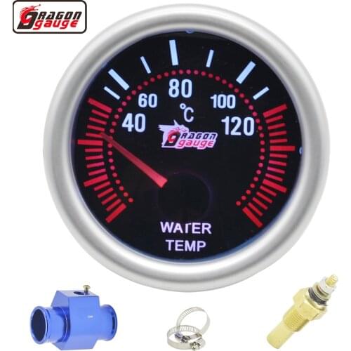 Dragon 52mm White Backlight Car Racing Modification Water Temp Gauge Unit 40-120 Celsius Temperature Meter Free Shipping