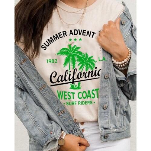 California Summer Adventure Women Vintage Summer Cute Graphic Tee Street Style Fashion Top Cool T-Shirts