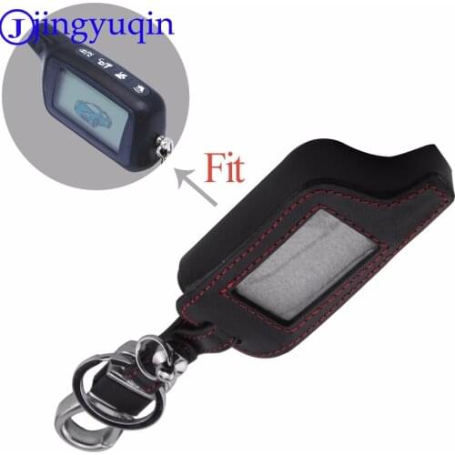 Remote 4 Buttons Leather Key Cover Case X5 For Russian Version Vehicle Security Two Way Car Alarm System TOMAHAWK X5 Keychain