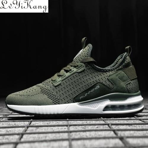 Couple Sneakers Shoes Mesh Breathable Chaussure Homme Spring/Autumn Men Shoes Air Cushion Size 36-45 Support Dropshipping