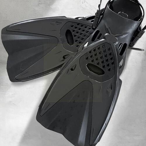 Diving Swimming Fins Adjustable Adult Short Scuba Snorkeling Shoes Swim Flippers with Heel Diving Foot Flipper Fins T9J8