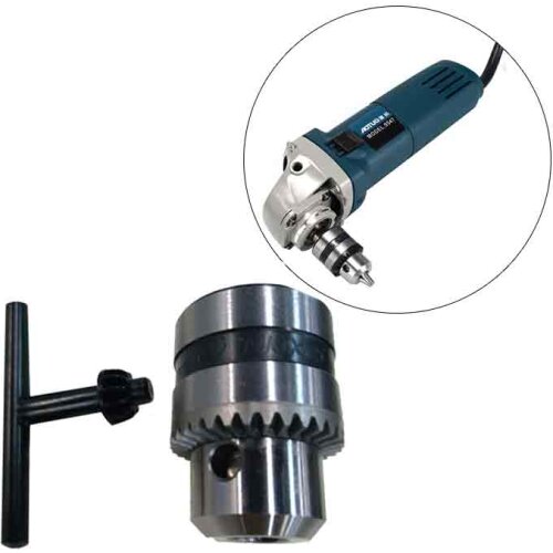 Angle Grinder Hand Electric Drill Chuck Angle Grinder Drill Chuck Self-locking Iron Collet with Key Electric Accessories