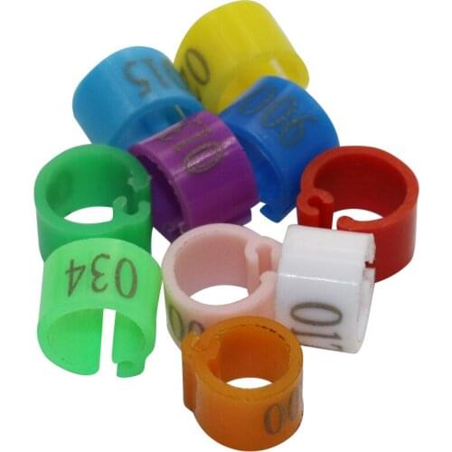 Plastic Clip Ring Pigeon Dove Quail Foot Ring Farm Animal Carrier 10 Colors Birds Feet Rings Birds Feet Rings Inner Diameter 6mm
