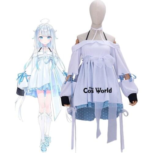 YouTuber Vtuber Kagura Nana Chiffon Dress Outfit Cosplay Costumes