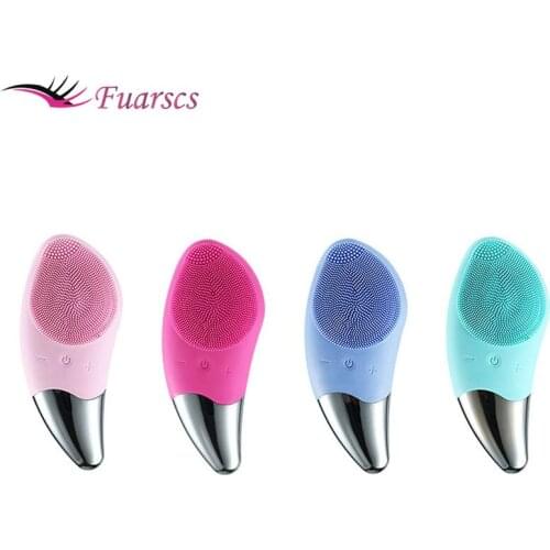 Silicone Facial Cleansing Brush Waterproof Deep Cleaning Electric Sonic Face Skin Care Tools Portable Facial Beauty Massager