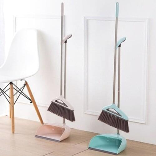 High Quality Broom Set Folding Household Cleaning Tools Plastic PP Broom Combination Soft Hair Cleaning Bathroom Wiper Artifact