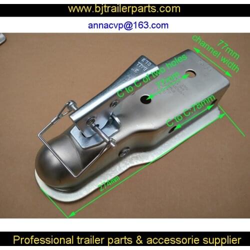 CVP Trailer coupling 2" x 3'' Ball Hitch Back Trailer Coupler straight Tongue 3" 5000 Ibs,trailer parts