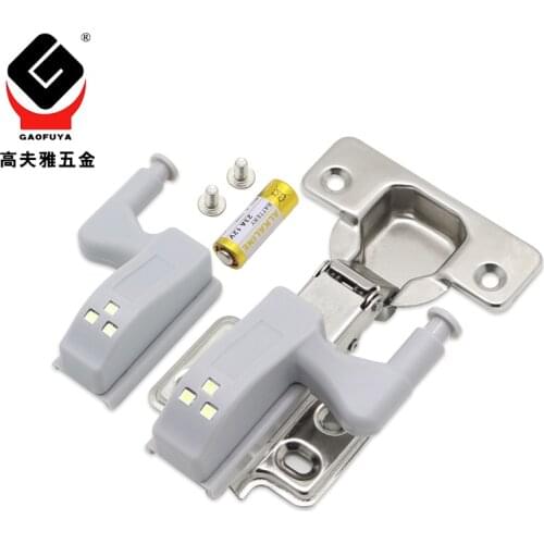 Include Battery LED Hinge Cabinet Hinge Light Sensor Light For Kitchen Living Room Bedroom Wardrobe Closet Cupboard Door Lamp