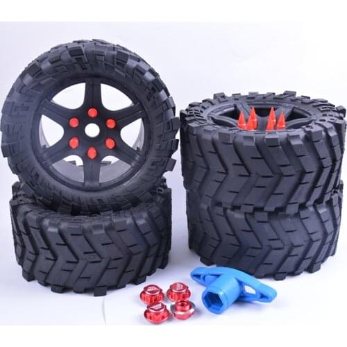 Strong grip Strong wear resistance Widened Thickened wheel assembly for 1/5 TRAXXAS X-MAXX fit 24MM adapter 220*105MM