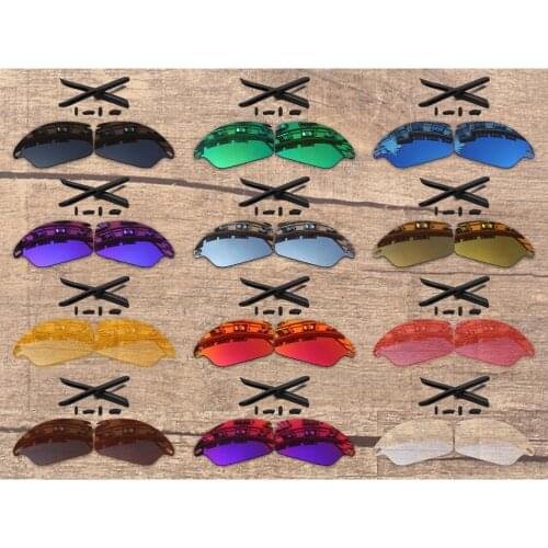 Vonxyz 20+ Color Choices Polarized Replacement Lenses & Nose Pads for-Oakley Fast Jacket OO9097 Frame